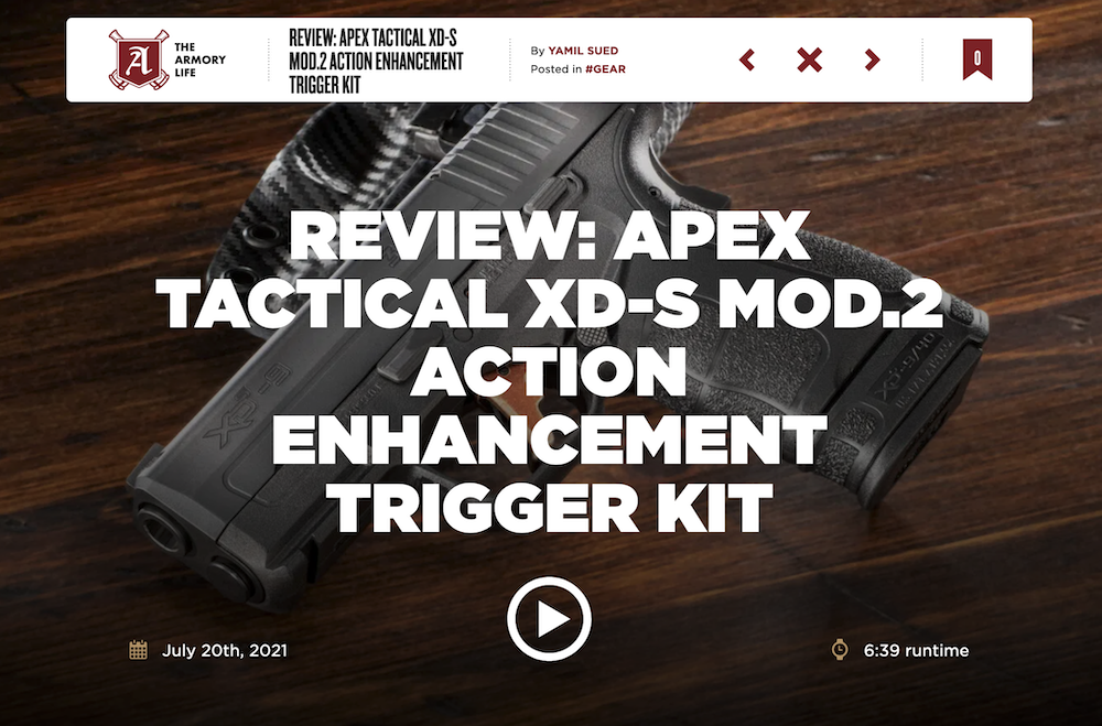 XDs Trigger Review The Armory Life Apex Tactical Specialties